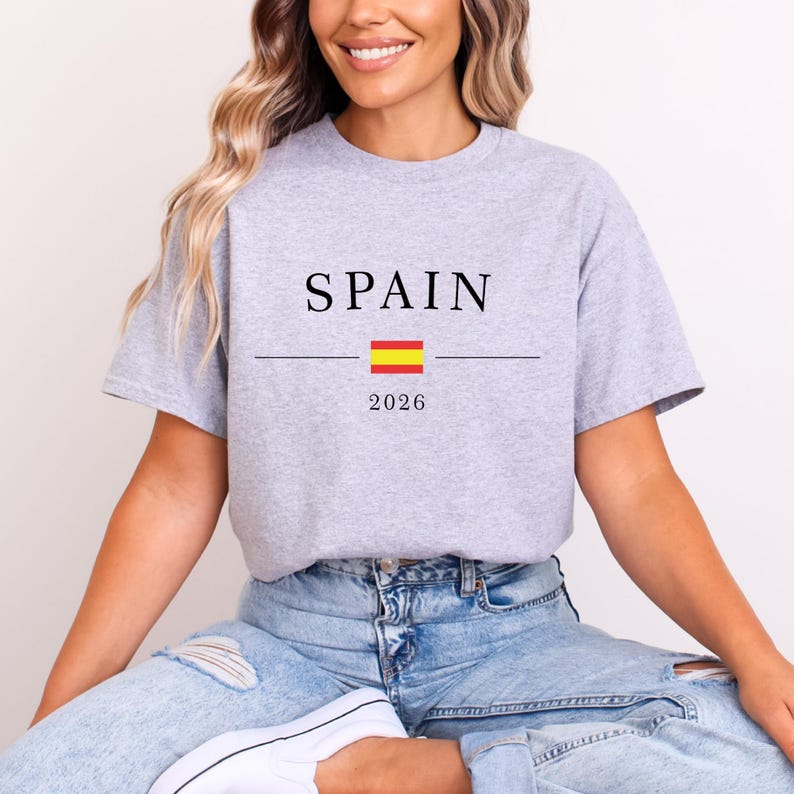 Spain Football 2026 T-Shirt,Spain Football Sweater,Spain Fan Hood,Spanish Flag Shirt,Soccer Fan Tee,Spain Supporter Tee,Football Lover Gift image 6