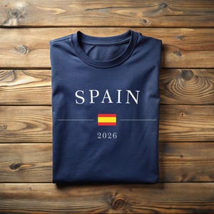 Spain Football 2026 T-Shirt,Spain Football Sweater,Spain Fan Hood,Spanish Flag Shirt,Soccer Fan Tee,Spain Supporter Tee,Football Lover Gift image 1