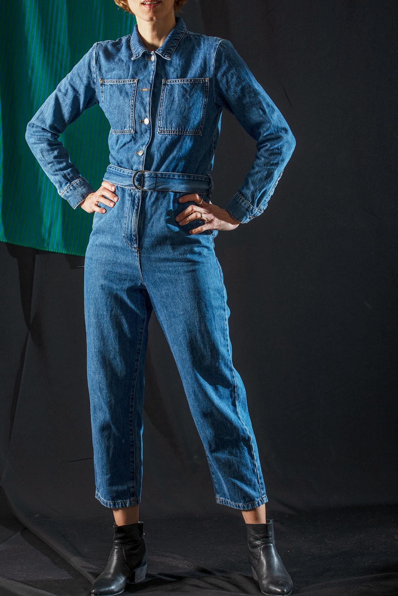 Mezclilla Overol Manga Larga Hombre Mezclilla Overol Hombre C&amp