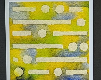 Abstract Watercolor Dashes & Dots Fine Art Print – Modern Minimalist Wall Decor, Test Print Edition