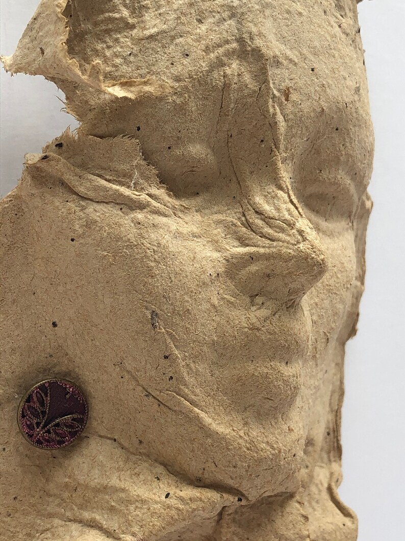 face sculpture art face handmade paper paper sculpture home decor