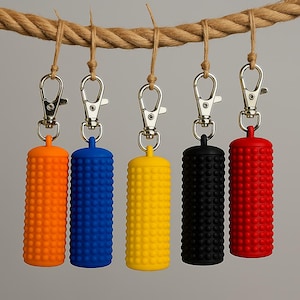 Spiky Stim Keychain Fidget Stim for Stress Relief & Focus, 3D Printed Sensory Pain Stimulator, Spiky Fidget Stim Toy Keyring for Adults