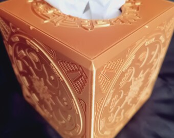 3D Printed Aztec Tissue Box Cover, Geometric Boho Dispenser, Modern Home Decor