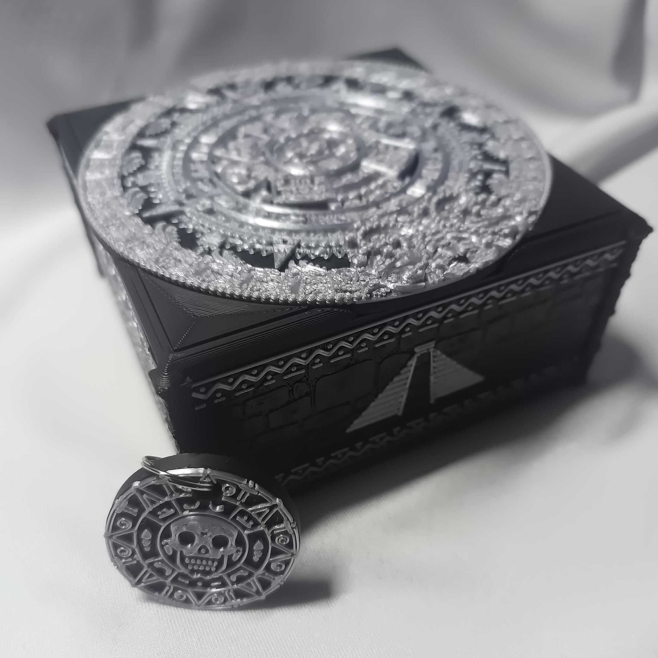 Aztec Calendar Lock Box, Decorative Jewelry Safe With Keychain Lock ...