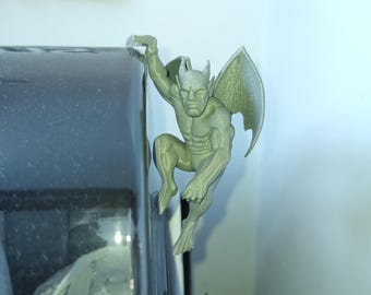 Miniaturowa figurka gargulca, dekoracja ścienna w stylu gotyckiej fantazji, ozdoba z mitycznym stworzeniem PLA