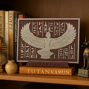 3D Printed Egyptian Wall Art: Horus Sculpture, Ancient Home Decor