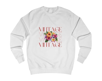 Sudadera unisex de cuello redondo con diseño vintage: estilo clásico y nostálgico, perfecta para cualquier guardarropa.