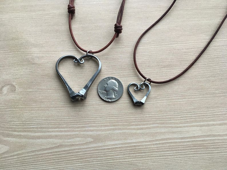 Horseshoe Nail Heart Jewelry Set Valentines Gift Etsy