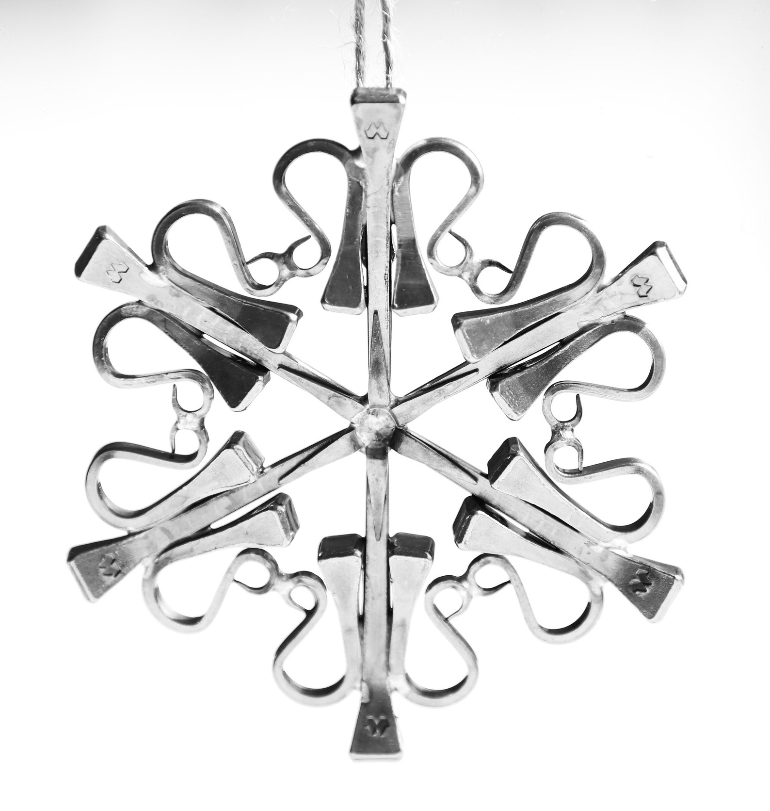 Equestrian Horseshoe Nail Snowflake Ornament Etsy