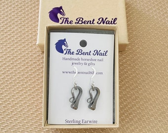 Horseshoe Nail Earrings on Sterling Earwire