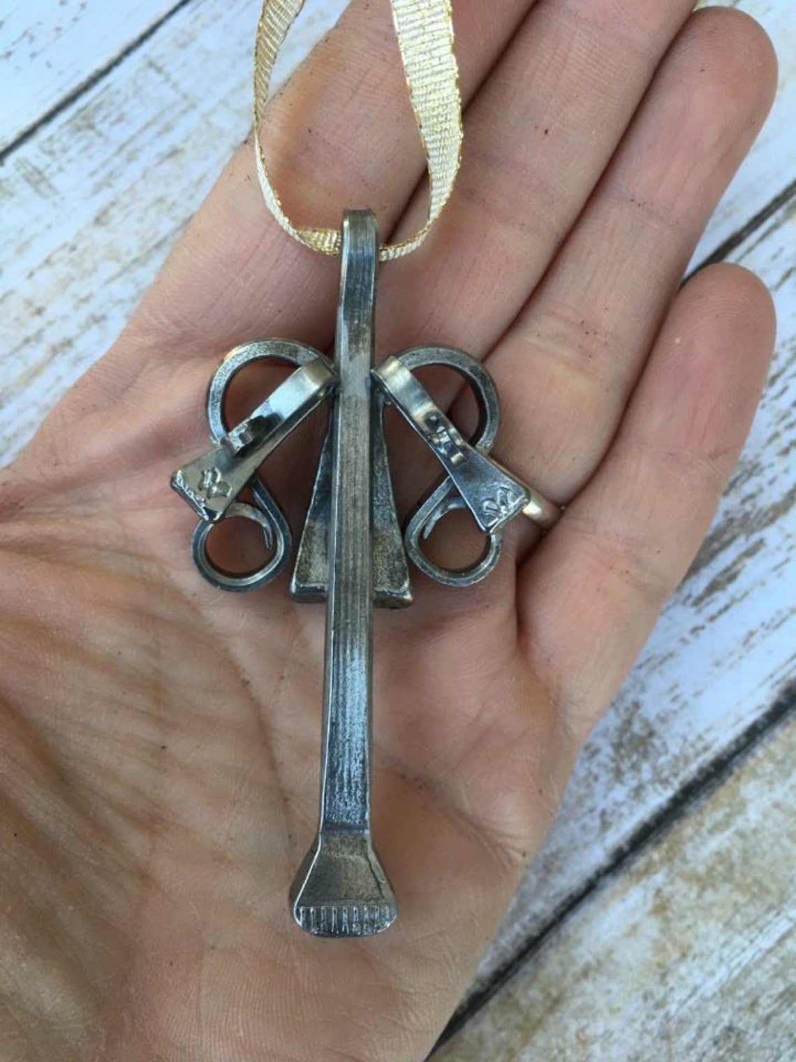 Horse Ornament Angel from Authentic Horseshoe Nails Etsy