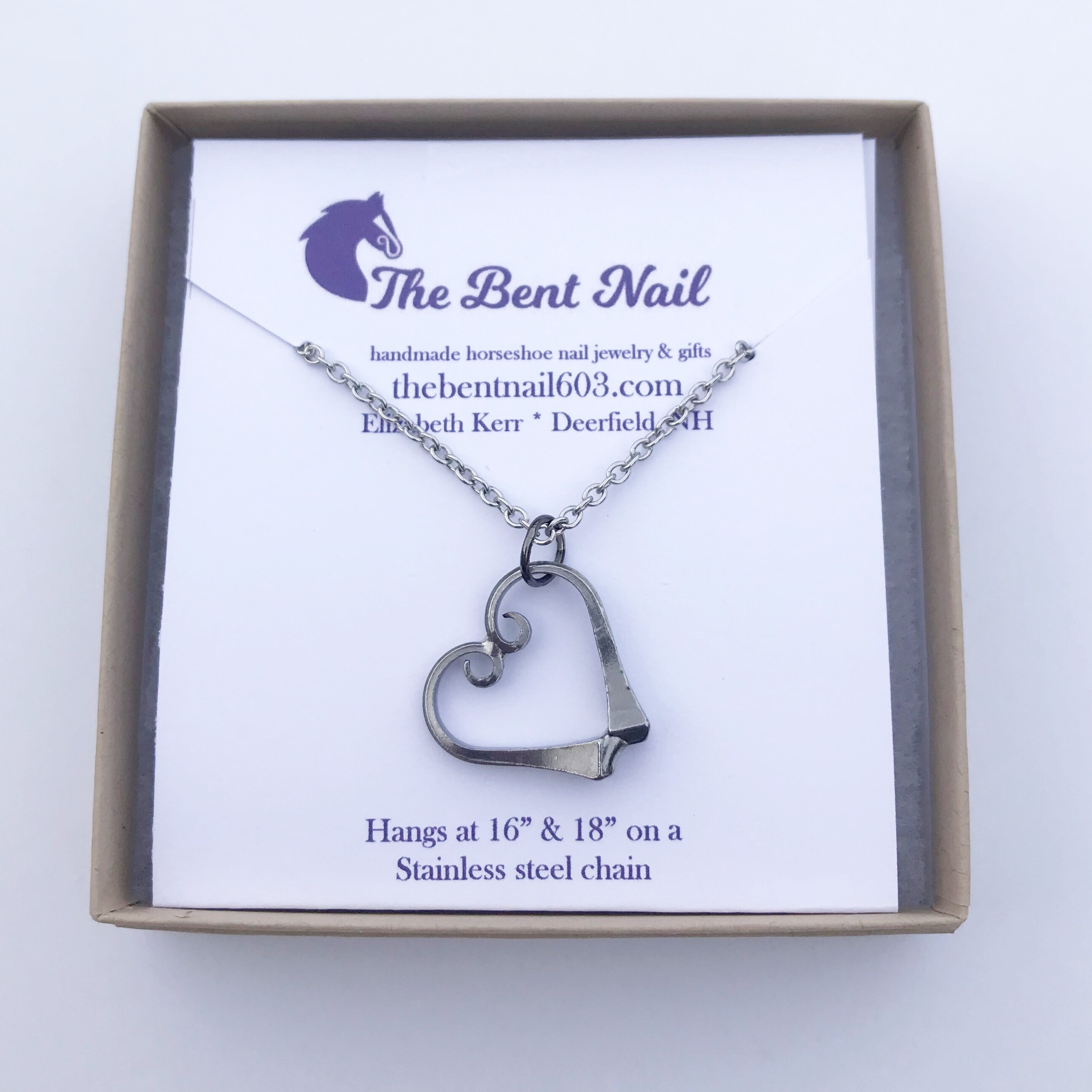 Horseshoe Nail Heart Jewelry Set Valentines Gift Etsy