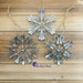 Snowflake Ornament made from Authentic Horseshoe Nails ( 3 design options ) 