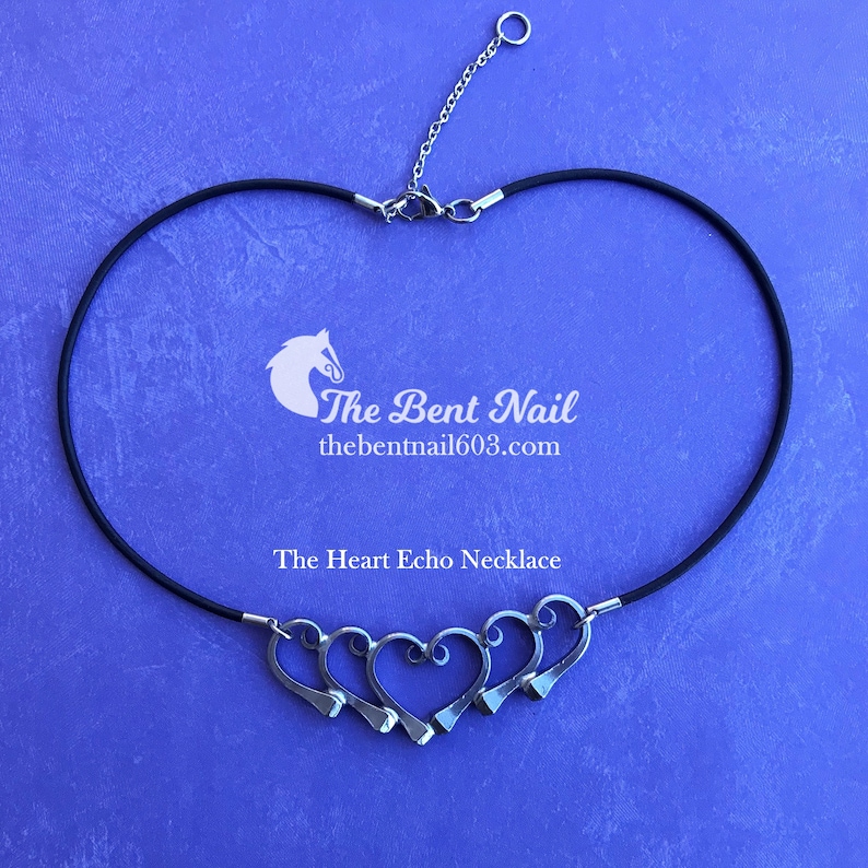 Horseshoe Nail Heart Echo Necklace Etsy
