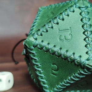 Handmade Crazy Horse Leather Dice Bag: DnD, TTRPG, and LARP