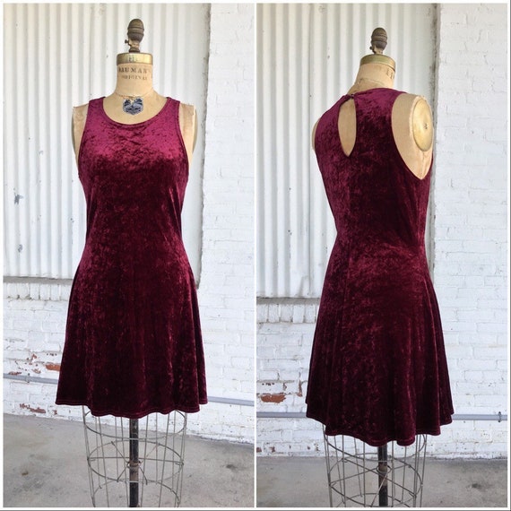 crushed velvet mini dress