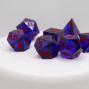 Juego de dados de resina Gleaming Tweed, DnD, dados poliédricos, dados de borde afilado, dados de rol, dados MTG, Dungeons and Dragons, regalos de DnD