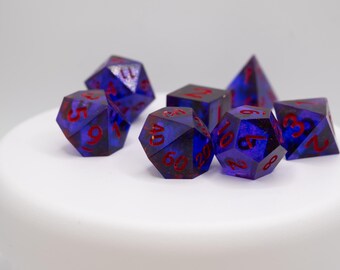Gleaming Tweed, DnD Resin Dice Set, Polyhedral Dice, Sharp Edge Dice, RPG Dice, MTG Dice, Dungeons and Dragons, DnD Gifts