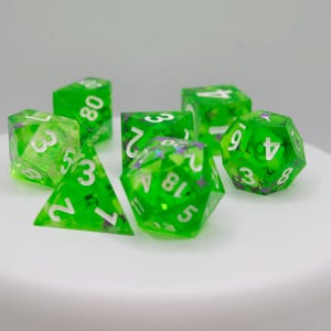 Tranquil Dream, juego de dados de resina DnD, dados poliédricos, dados de borde afilado, dados de rol, dados MTG, mazmorras y dragones, regalos DnD
