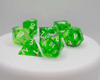 Tranquil Dream, DnD Resin Dice Set, Polyhedral Dice, Sharp Edge Dice, RPG Dice, MTG Dice, Dungeons and Dragons, DnD Gifts