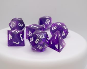Nighthide, DnD Resin Dice Set, Polyhedral Dice, Sharp Edge Dice, RPG Dice, MTG Dice, Dungeons and Dragons, DnD Gifts