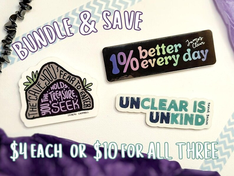 Unclear Sticker Atomic Habits 1% Better Every Day Sticker - Waterproof Glossy Vinyl - Etsy