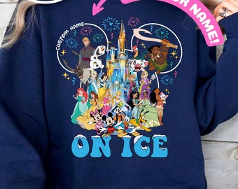Custom Disney On Ice T-Shirt, WDW Family Trip Sweater, Disneyland Matching Tee, Disney Winter Trip T-Shirt, Disney Mickey&Co Sweatshirt