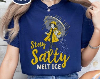 Camiseta de protesta contra el ICE, "Stay Salty Melt", "No dejes entrar el hielo", a favor de la inmigración y en contra de Trump