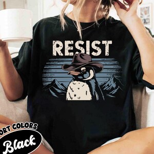 Penguins Resist Shirt, Flippers Up T-shirt, Heard Island Shirt, Protest Penguins Tshirt, Penguins Against Tariffs Tee, Subtle FDT Resistance