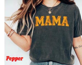 Comfort Colors® Women's Baseball Mama Tshirt For Game Day - Baseball Mom T-Shirt - Baseball Tee For Mother's Day Gift - Sports Mom Shirt