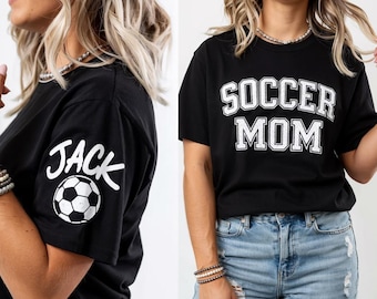Custom Soccer Mom Shirt, Personalized Soccer Mom T Shirt, Customized Soccer Mom Gifts, Soccer Mama Tee, Soccer Mom Shirt, Soccer Shirt