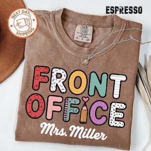 Front Office Shirt, Personalized School Front Office Shirt, School Reception Shirt, Front Office Crew Shirt
