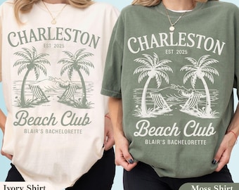 Beach Bachelorette Shirts, Beach Bachelorette Party Shirts, Charleston Bachelorette Shirts, Social Club Bach Shirts, Bridal Party Shirts