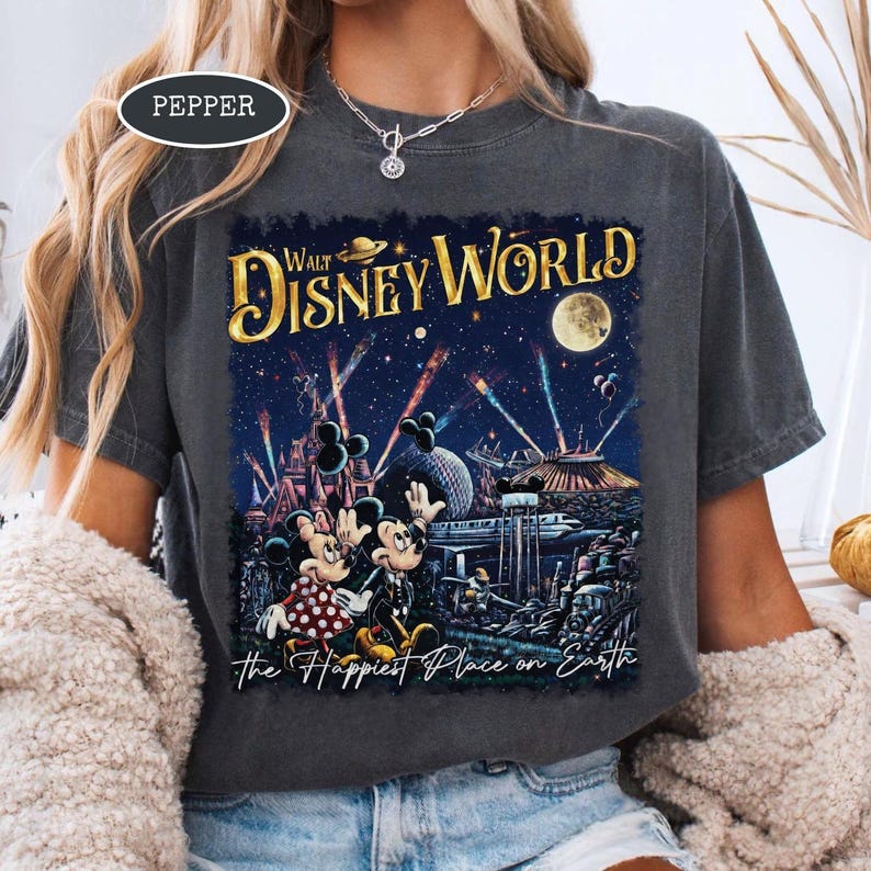 Retro Walt Disney World Shirt Magic Kingdom Epcot Hollywood Studios Animal Kingdom Tee Disney Family Vacation Shirt Disneyworld Trip T-shirt image 3
