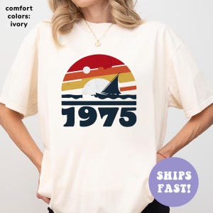 Jaws Amity 1975 Comfort Colors Shirt, Amity Island Shirt, Shark Attack Shirt, Shark Week Gifts