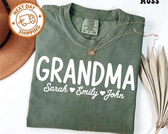 Personalized Grandma Shirt, Nana Shirt, Personalized Grandma Gift, Christmas Gift for Grandma, Customized Mother's Day Gift, Grandkids Names