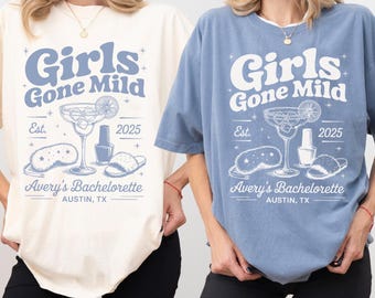 Girls Gone Mild Bachelorette Party Shirt, Slumber Bridal Shower Party, Spa Wellness Bach Party, Luxury Bach Club Shirt, Girls Night In Shirt