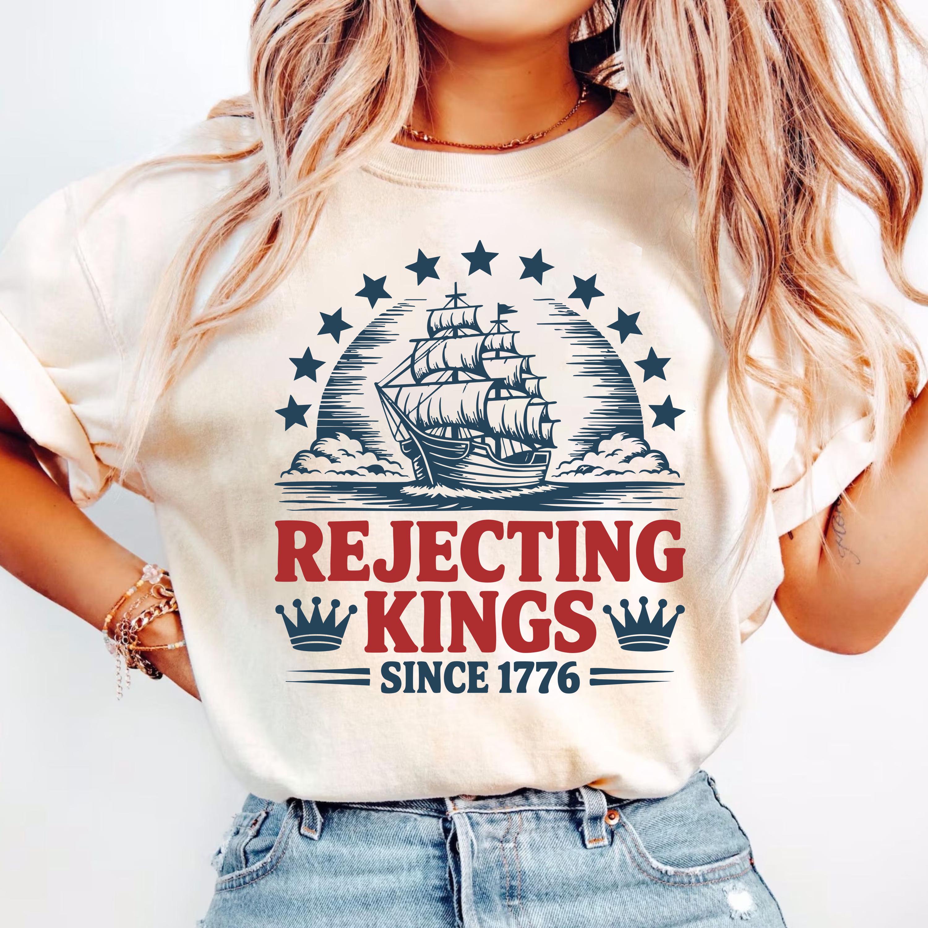 Comfort Colors Rejecting Kings Since 1776 Shirt No Kings In America 86/47, Political Protest Tee, Subtle F*ck Donald Trump, Feminist Shirt