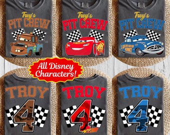 Disney Cars Birthday Custom Shirt, Lightning McQueen Birthday Boy Tee, Pit Crew Shirt, Family Birthday Trip Shirt, WDW Birthday Tee