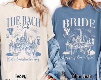 Personalized Disney Bride Shirt, The Bach Club Shirt, Magic Castle Wedding Shirt, Disney Bachelorette Party 2026, Disney Bridesmaid Shirts