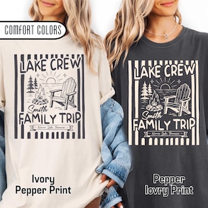 Matching Family Lake Trip 2026 Shirts, Custom Family Reunion Cabin Tee, Personalized Lake Crew Group Outfits, Vacation Souvenir Tee