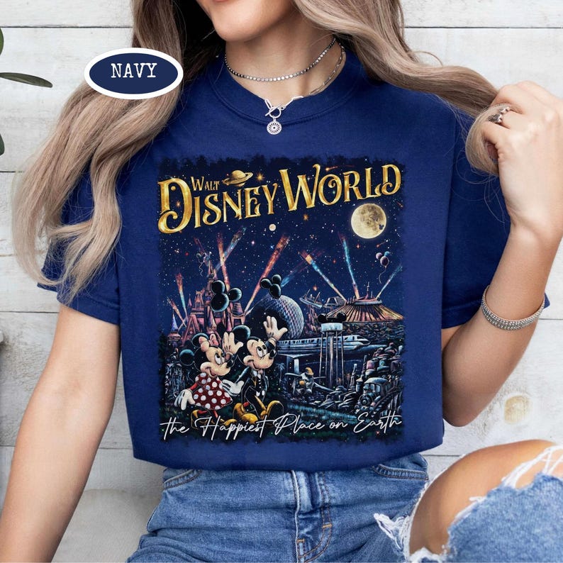 Retro Walt Disney World Shirt Magic Kingdom Epcot Hollywood Studios Animal Kingdom Tee Disney Family Vacation Shirt Disneyworld Trip T-shirt image 2