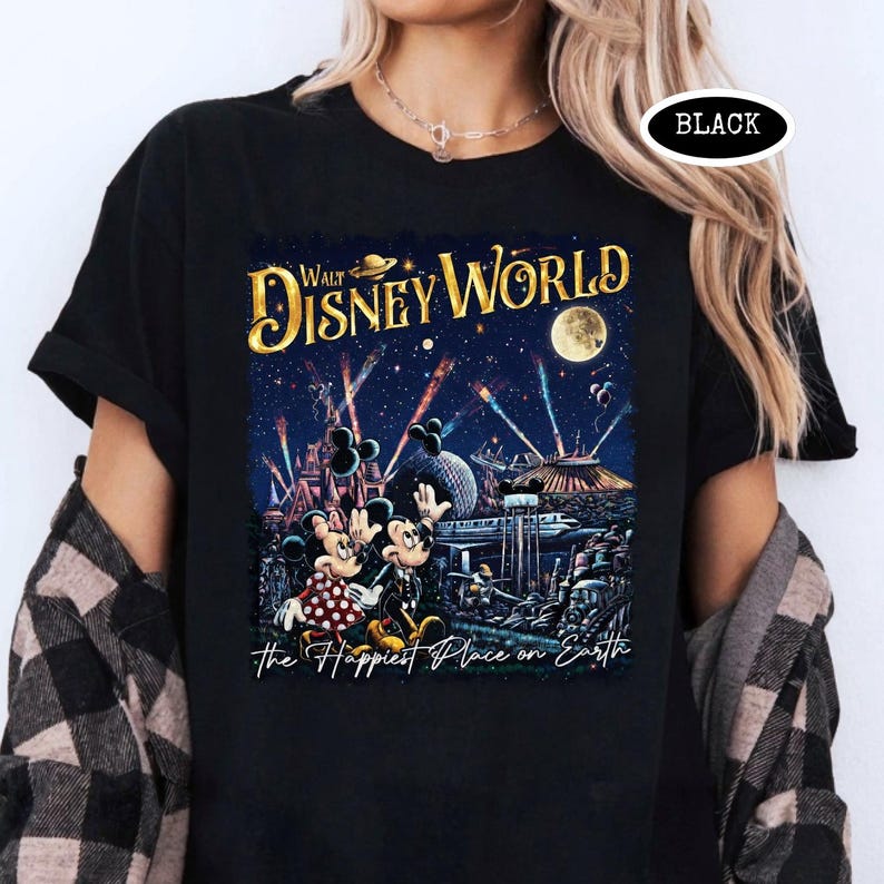 Retro Walt Disney World Shirt Magic Kingdom Epcot Hollywood Studios Animal Kingdom Tee Disney Family Vacation Shirt Disneyworld Trip T-shirt image 1