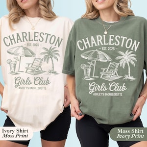 Charleston Bachelorette Shirt, Custom Bach Club Shirt, Custom Location Bachelorette Shirts, Personalized Girls Trip Shirt