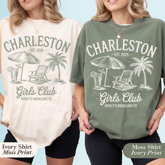 Charleston Bachelorette Shirt, Custom Bach Club Shirt, Custom Location Bachelorette Shirts, Personalized Girls Trip Shirt