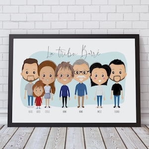 Family Portrait Illustration | Custom Portrait | Personalised