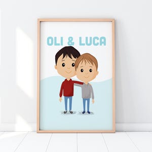 Ilustración de retrato infantil / Retrato infantil personalizado / Personalizado