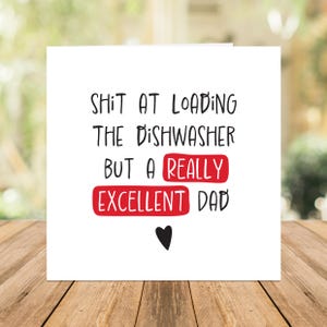 Carte drôle de fête des pères | Papa coquine carte de vœux | papa sarcastique carte de vœux | carte d'anniversaire de papa | Carte drôle pour papa | Carte amusante pour père