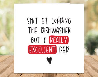Funny Father's Day Card | Cheeky Dad Card | Sarcastic Dad Card | Dad Birthday Card | Funny Card for Dad | Funny Card for Father
