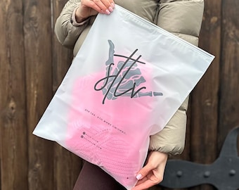 Custom Frosted Plastic Bags, Personalized Logo, Clothes Packaging